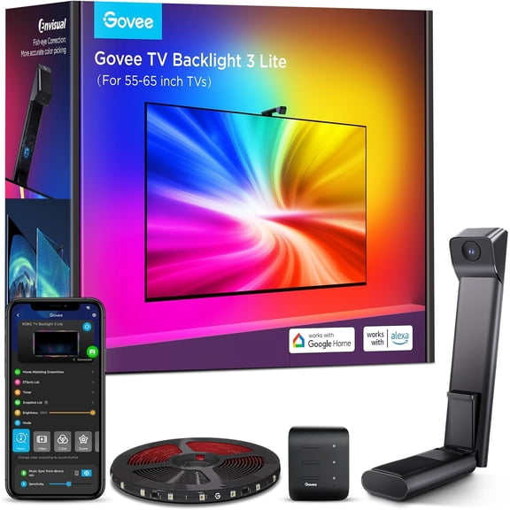 Govee RGBICW TV Backlight 3 Lite - For 55-65 Inch TVs - Black