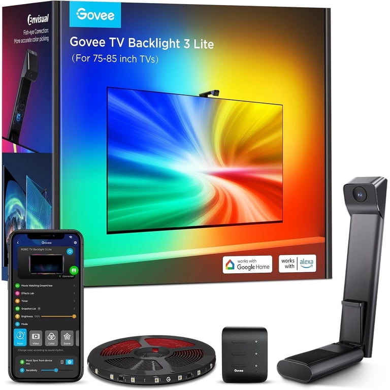 Govee TV Backlight 3 Lite, Extra Warm White Light, Smart Control