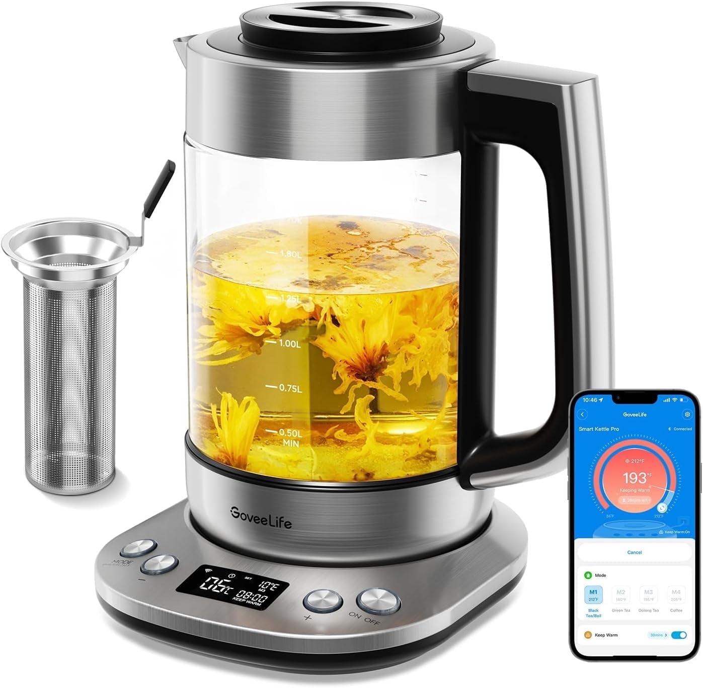 Govee Smart Electric Kettle 1.7L - rated 4.5 stars from 13 reviews