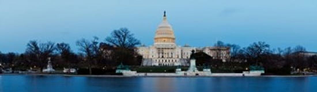 Government building at dusk Capitol Building National Mall Washington DC USA Canvas Art - Panoramic Images (15 x 5)