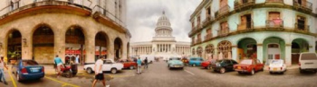 Government building in a city El Capitolio Havana Cuba Canvas Art - Panoramic Images (21 x 6)