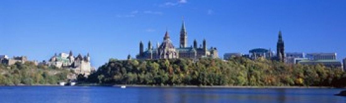 Government building on a hill Parliament Building Parliament Hill Ottawa Ontario Canada Canvas Art - Panoramic Images (15 x 5)