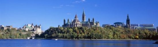 Government building on a hill Parliament Building Parliament Hill Ottawa Ontario Canada Canvas Art - Panoramic Images (38 x 12)