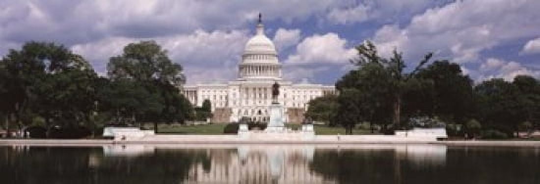 Government building on the waterfront Capitol Building Washington DC USA Canvas Art - Panoramic Images (18 x 7)