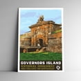 thumbnail image 1 of Governors Island National Monument Vintage Travel Poster / Postcard WPA Style Retro, 1 of 4
