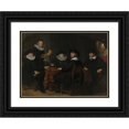 thumbnail image 1 of Govert Flinck 18x14 Black Ornate Wood Framed Double Matted Museum Art Print Titled - Four Governors of the Arquebusiers’ Civic Guard, Amsterdam, 1642 (1642), 1 of 5