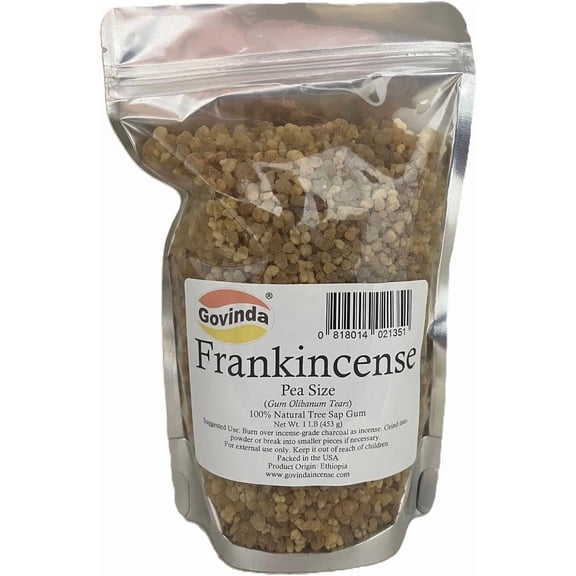 Govinda Frankincense Natural Tree Sap Gum Pea Size 1 lb Incense