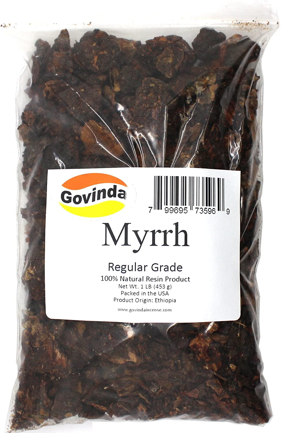Govinda - Natural Myrrh Resin Incense 1 lb - Regular Grade
