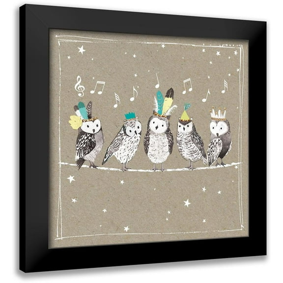 Gower, Hammond 12x12 Black Modern Framed Museum Art Print Titled - Fancy Pants Bird I