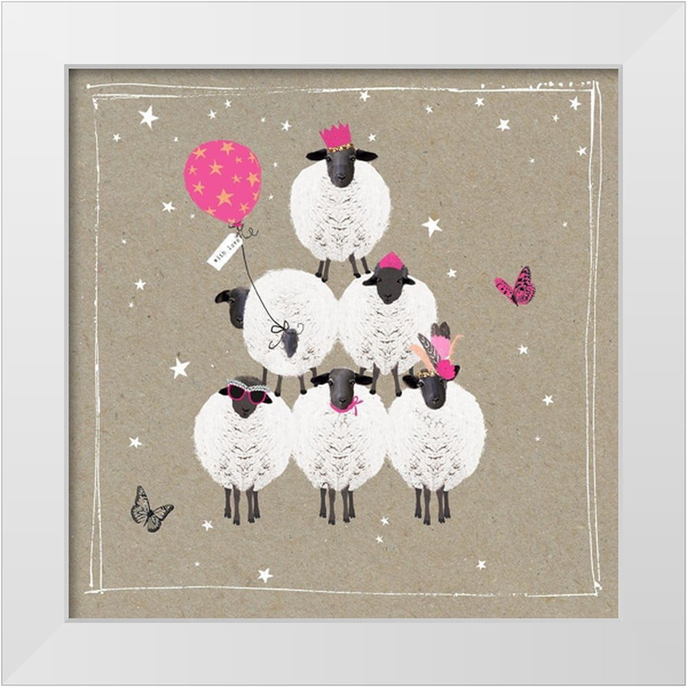 Gower, Hammond 12x12 White Modern Wood Framed Museum Art Print Titled Fancy Pants Farm IV