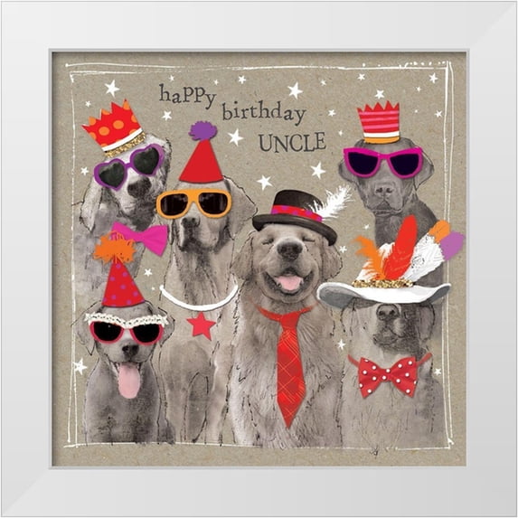 Gower, Hammond 20x20 White Modern Wood Framed Museum Art Print Titled - Fancypants Cool Dogs VII