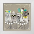 thumbnail image 1 of Gower, Hammond 20x20 White Modern Wood Framed Museum Art Print Titled - Fancypants Wacky Dogs III, 1 of 4