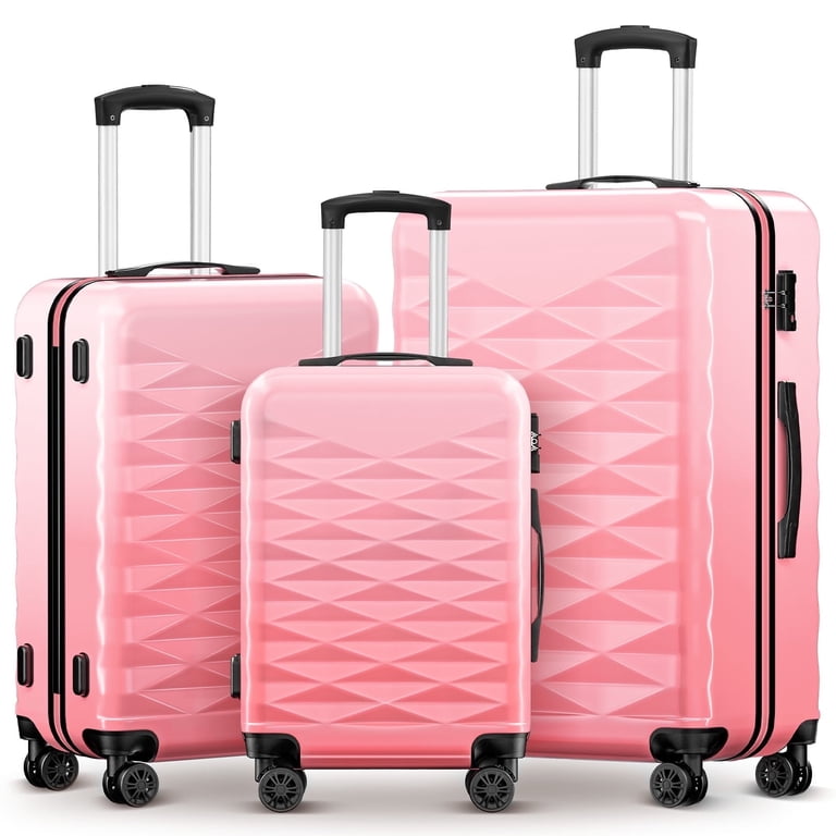 Pink Hard Suitcase Antler Large Carry-on Luggage Set In Moorland