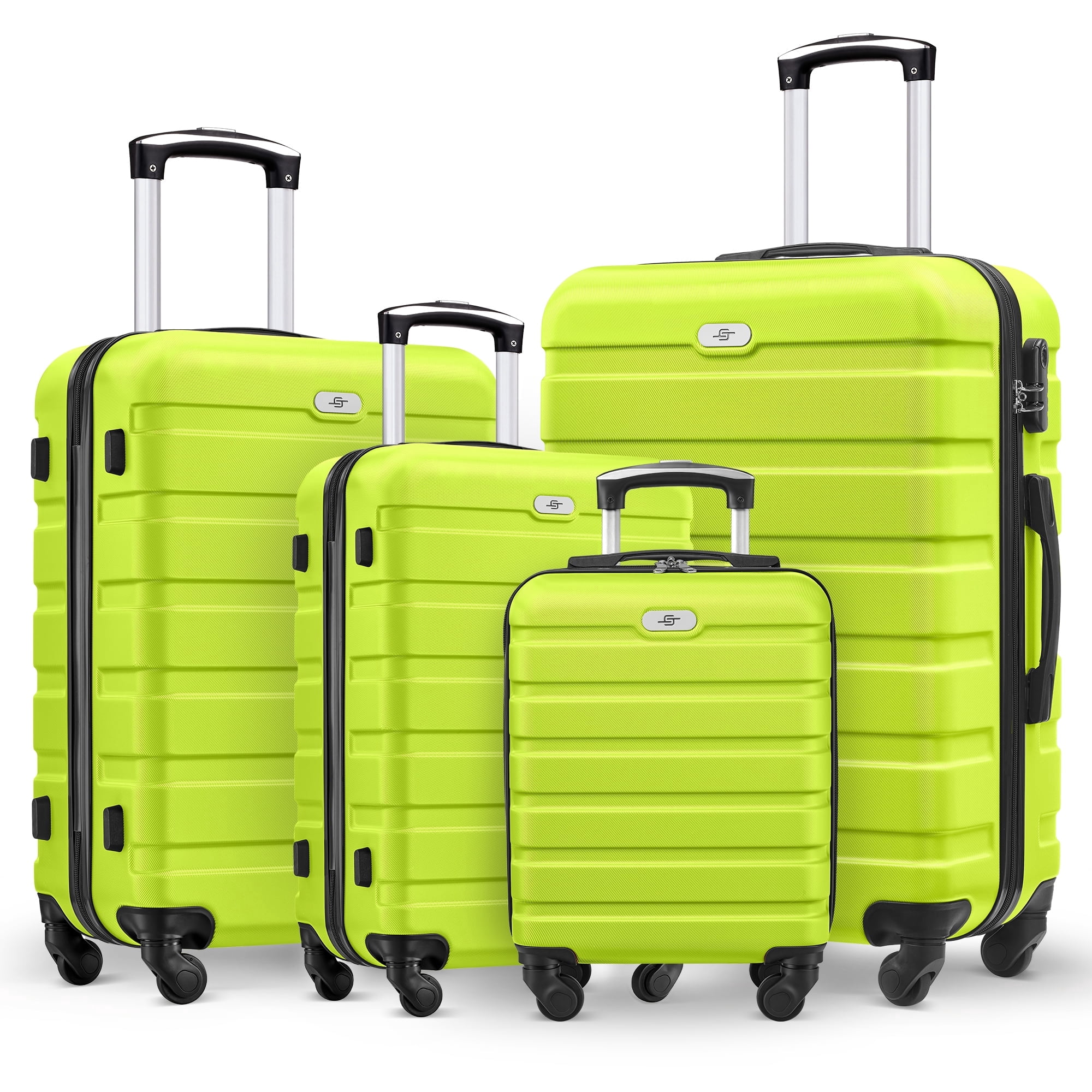 Nicole Miller Carry-On Pink Suitcase, 3-Piece Hardside Rainbow