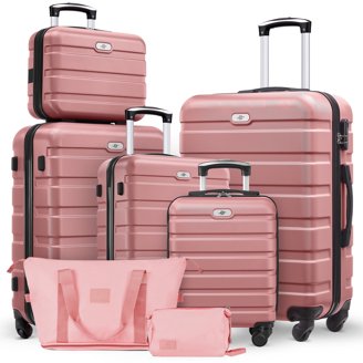 Dejuno Tutin 3-Piece Hardside Spinner Luggage Set With TSA Lock