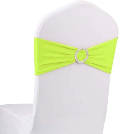 Gowinex 10pcs Yellow Spandex Chair Bands With Buckle