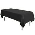 thumbnail image 1 of Gowinex Black 58" x 102" Lamour Satin Rectangular Tablecloth, 1 of 4