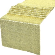 Gowinex Champagne 12" x 72" Glitz Sequin Table Runners