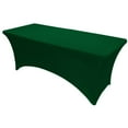 thumbnail image 1 of Gowinex Hunter Green 4 ft x 2.5 ft Spandex Tablecloth Stretch Fitted Table Cover, 1 of 5
