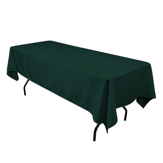 Gowinex Hunter Green 60 x 102 inch Rectangular Polyester Tablecloth Table Cover