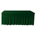 thumbnail image 1 of Gowinex Hunter Green 8' ft. Spandex Table Skirt 96Lx30Wx30H Rectangular Fitted Stretch Tablecloth, 1 of 6