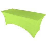Gowinex Lime 4 ft x 2.5 ft Spandex Tablecloth Stretch Fitted Table Cover