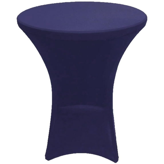 Gowinex Navy Blue 28 x 43 inches Cocktail Spandex Fitted Tablecloth Stretch Table Cover