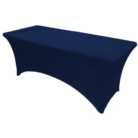 Gowinex Navy Blue 4 ft x 2.5 ft Spandex Tablecloth Stretch Fitted Table Cover