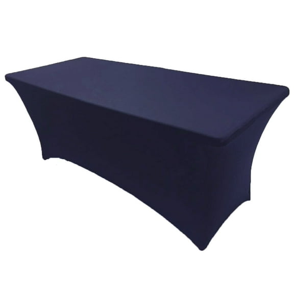 Gowinex Navy Blue 8 ft Spandex Fitted Stretch Tablecloth Table Cover