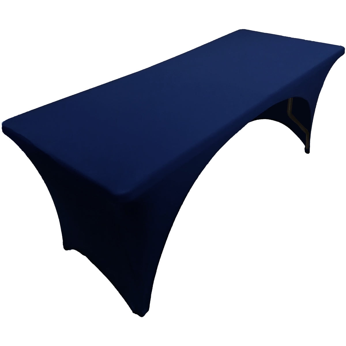 Gowinex Navy Blue 8ft Open Back Spandex Fitted Stretch Tablecloth Table ...