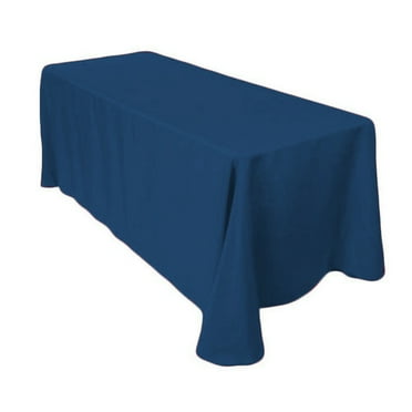 Gowinex Navy Blue 90" x 132" Rectangular Tablecloth Table Cover