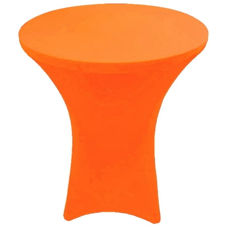 Gowinex Neon Orange 24 x 43 inches Cocktail Spandex Fitted Tablecloth Stretch Table Cover