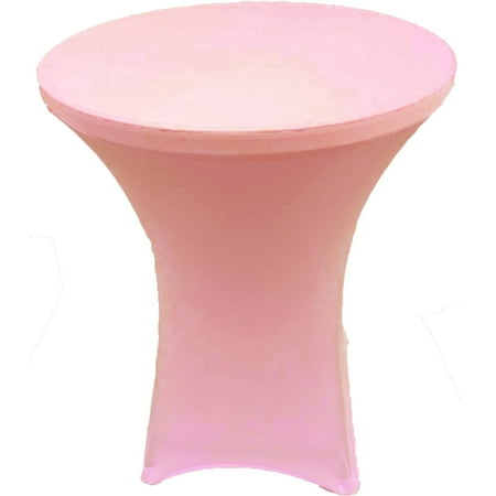 Gowinex Pink 28 x 43 inches Cocktail Spandex Fitted Tablecloth Stretch Table Cover