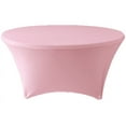 thumbnail image 1 of Gowinex Pink 6 ft. 72 inch Round Spandex Tablecloth Fitted Table Cover, 1 of 7