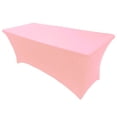 thumbnail image 1 of Gowinex Pink 8 ft Spandex Fitted Stretch Tablecloth Table Cover, 1 of 4