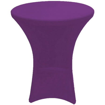 Gowinex Purple 24 x 43 inches Cocktail Spandex Fitted Tablecloth Stretch Table Cover