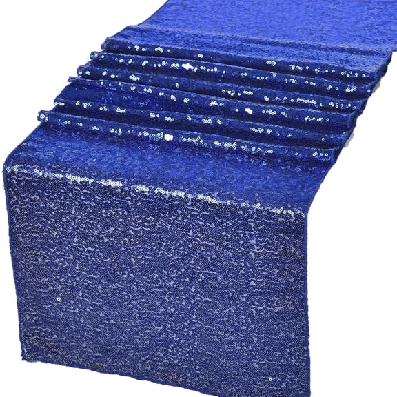 Gowinex Royal Blue 12" x 72" Glitz Sequin Table Runners