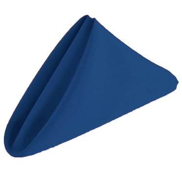 Gowinex Royal Blue 20" x 20" Polyester Dinner Napkins (Pack of 10)