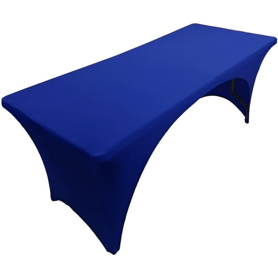 Gowinex Royal Blue 6ft Open Back Spandex Fitted Stretch Tablecloth Table Cover