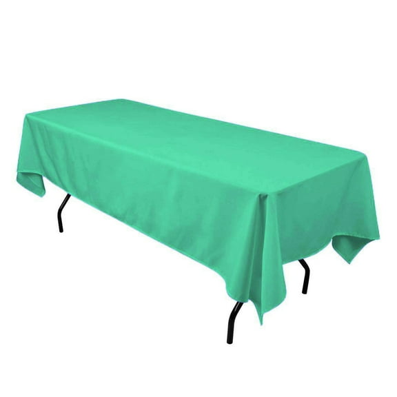 Gowinex Turquoise 60 x 102 inch Rectangular Polyester Tablecloth Table Cover