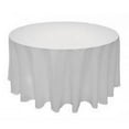 Gowinex 108" Round Polyester Dining Tablecloth, White Fabric Table Cover - Walmart.com