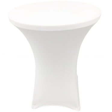 Gowinex White 32 x 43 inches Cocktail Spandex Fitted Tablecloth