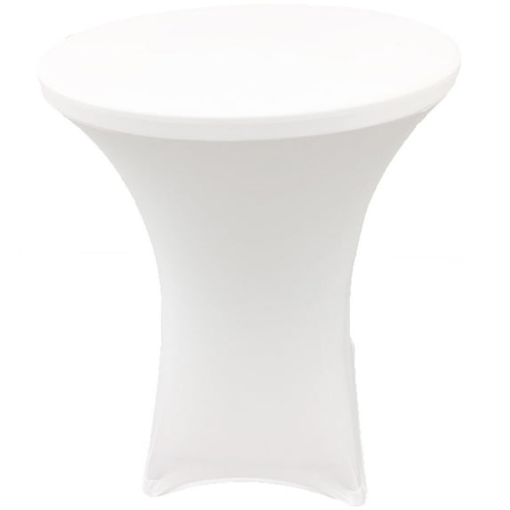Gowinex White 32 x 43 inches Cocktail Spandex Fitted Tablecloth