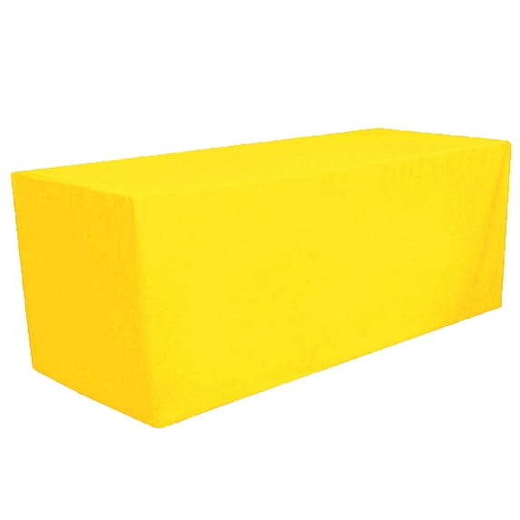 Gowinex Yellow 8 ft Fitted Tablecloth Rectangular Polyester Table Cover