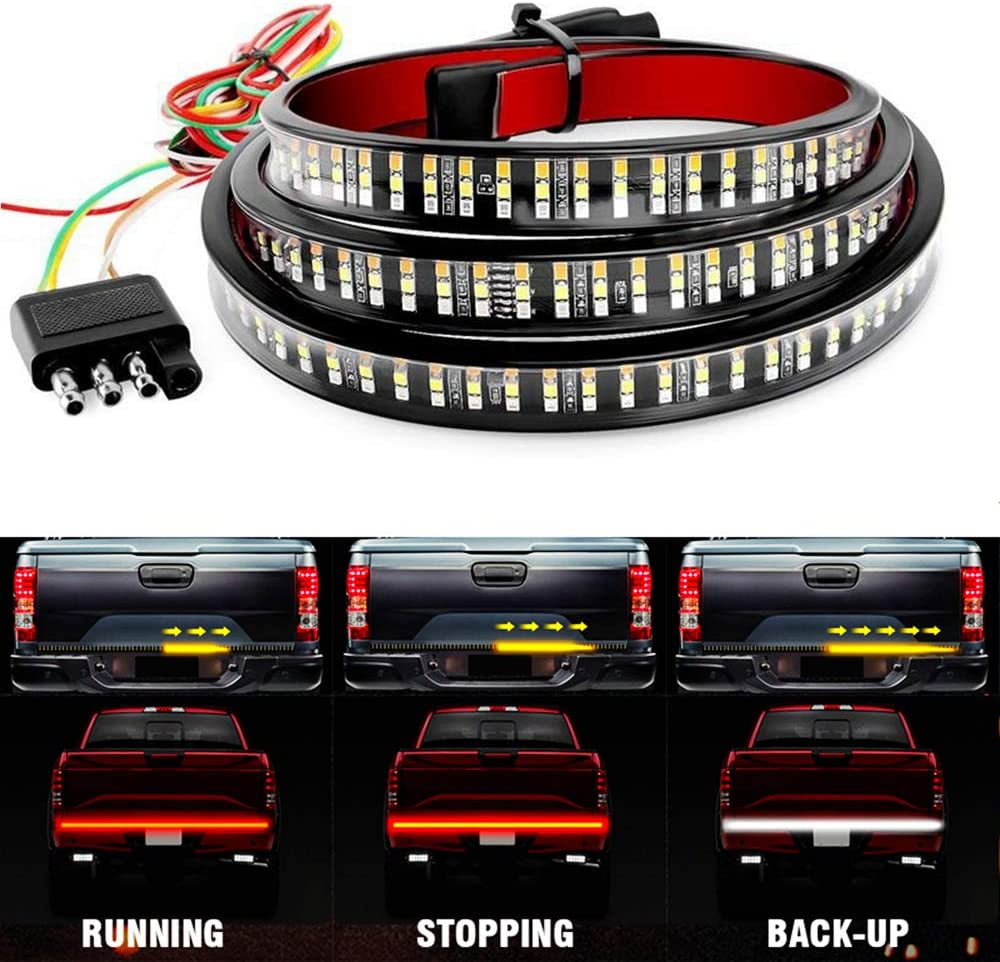 Gowinsee Tailgate LED Light Bar Triple Row 60 inch Tail Light Bar for