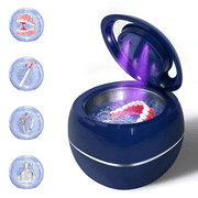 Gowinsee Ultrasonic Retainer Cleaner, Invisalign Cleaner for Denture, Mouth Guard, Portable Cleaner, 42kHz, Jewelry Blue