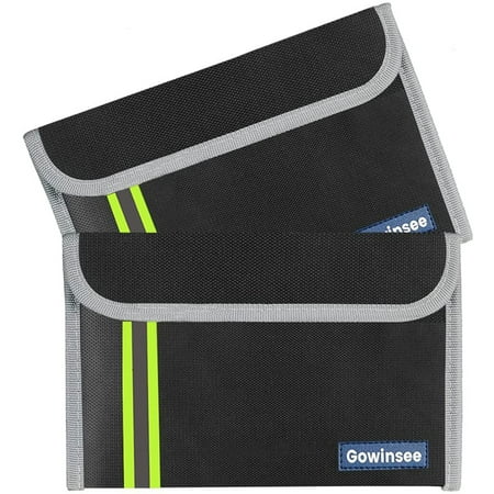 Gowinsee Upgrade Fireproof & Water-Resistant Money Bags with Silicone Coating, 2 Pack