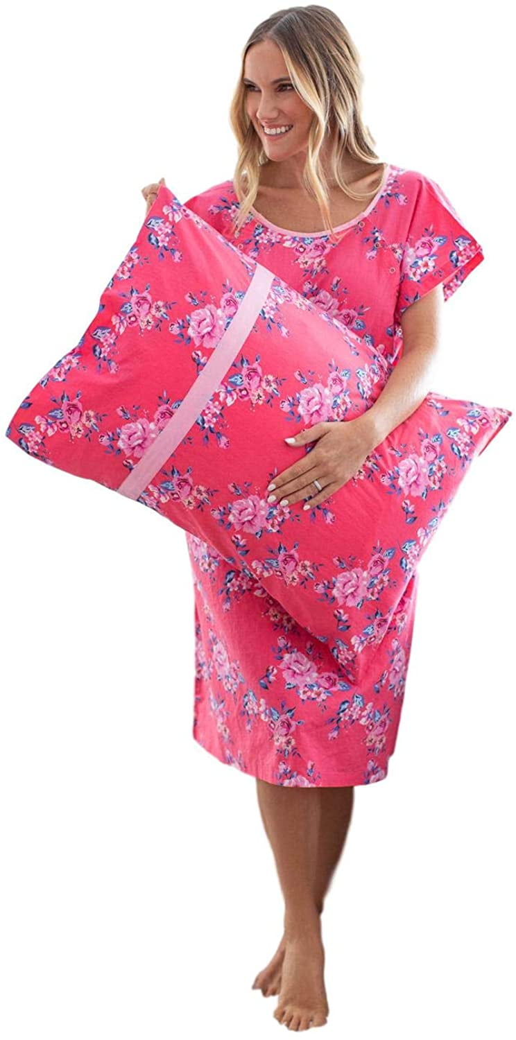 Gownies Labor and Delivery Hospital Gown and Matching Pillowcase