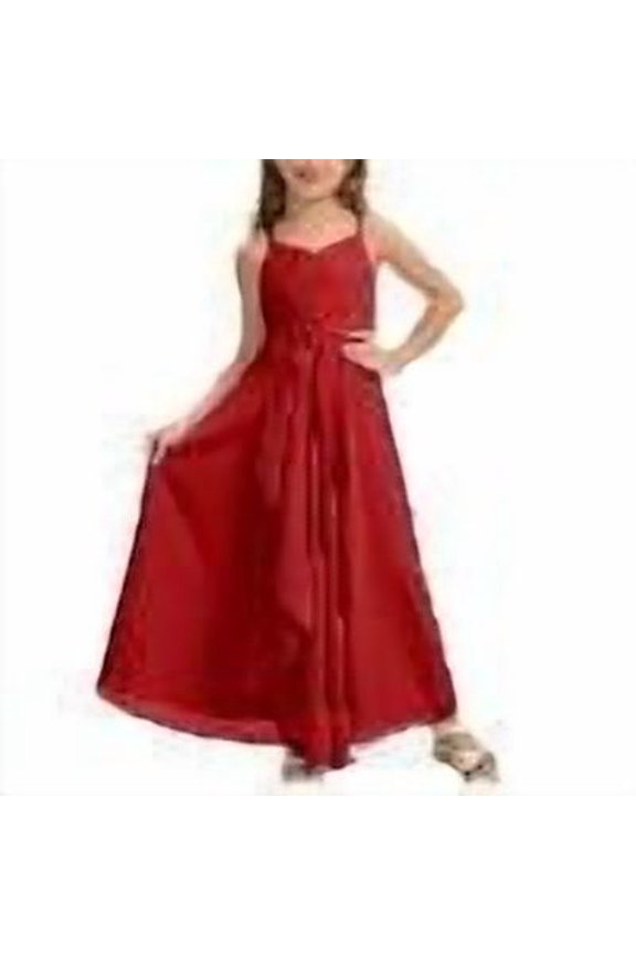 Gowns and Evening Dresses A Line Flowy Chiffon Maxi Dress for Junior Bridesmaid Prom Dresses