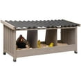 thumbnail image 1 of Gowoodhut Chicken Nesting Box, 3 Compartments Wooden Chicken Coop, Wall-Mounted Nesting Boxes for Chickens, 1 of 7